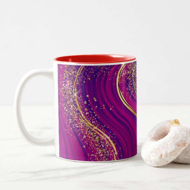 Caneca De Café Em Dois Tons Quebra de Lama da Lâmina (Com Donut)