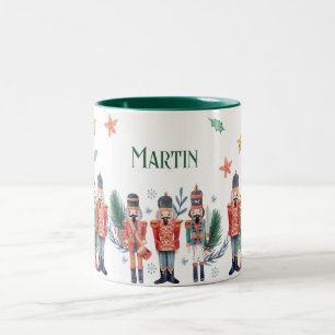 Caneca De Café Em Dois Tons Quebra-Nozes e Árvore de Natal