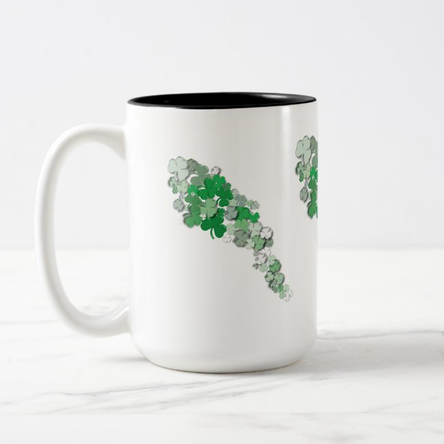 Caneca De Café Em Dois Tons Quedas de Shamrocks (Esquerda)