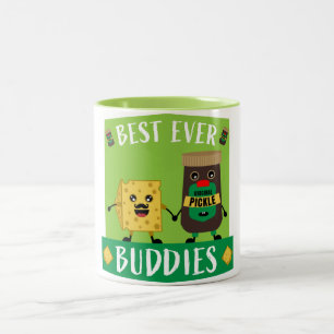 Caneca De Café Em Dois Tons Queijo Cheddar Britânico E Amantes De Picles Caf