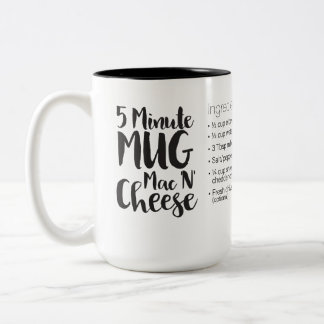 Caneca De Café Em Dois Tons Queijo Mac 'N' com MUG de 5 minutos — LRG MUG