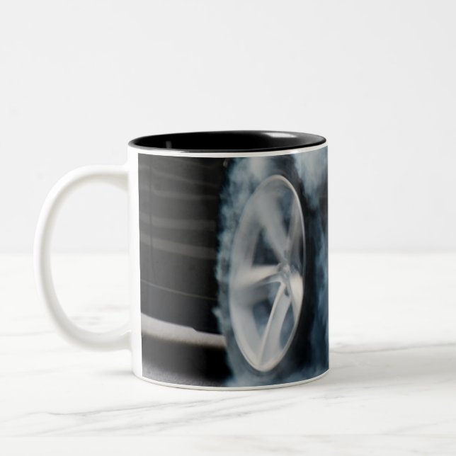 Caneca De Café Em Dois Tons Queimada de carro preto (Esquerda)