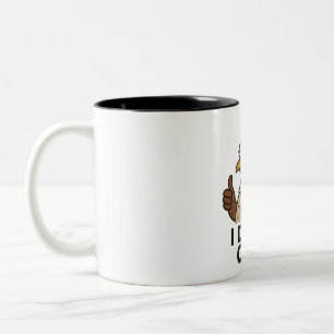 Caneca De Café Em Dois Tons Quem disse que as galinhas não sonham?