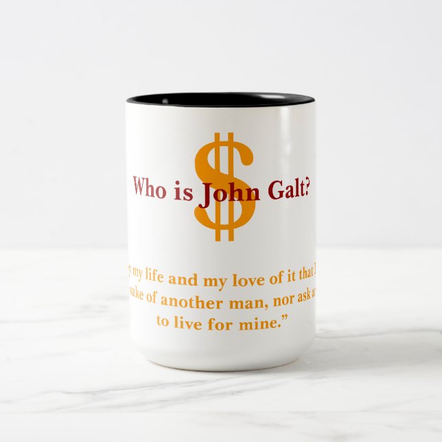 Caneca De Café Em Dois Tons Quem é John Galt (Centro)