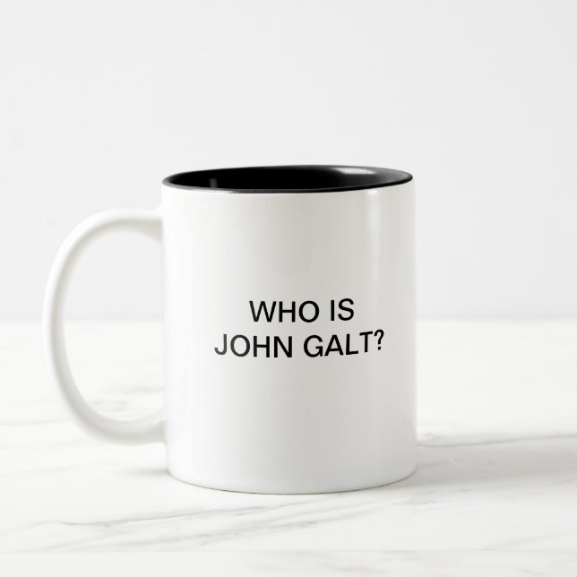 Caneca De Café Em Dois Tons Quem é John Galt? (Esquerda)