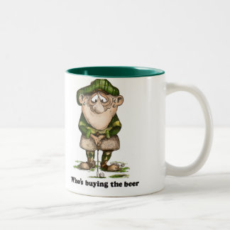 Caneca De Café Em Dois Tons Quem está comprando a cerveja