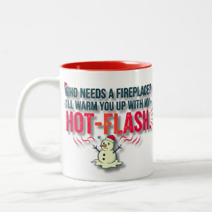 Caneca De Café Em Dois Tons Quem Precisa de uma Lareira? Eu Vou Te Aquecer Com