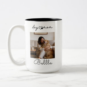 Caneca De Café Em Dois Tons Querida Mãe de Cachorro - Mãe de Pet Engraçada, Di