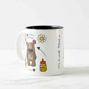 Caneca De Café Em Dois Tons Querida Urso - O Reciclador