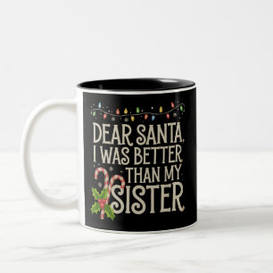 Caneca De Café Em Dois Tons Querido Papai Noel Eu Fui Melhor Que Meu Natal De