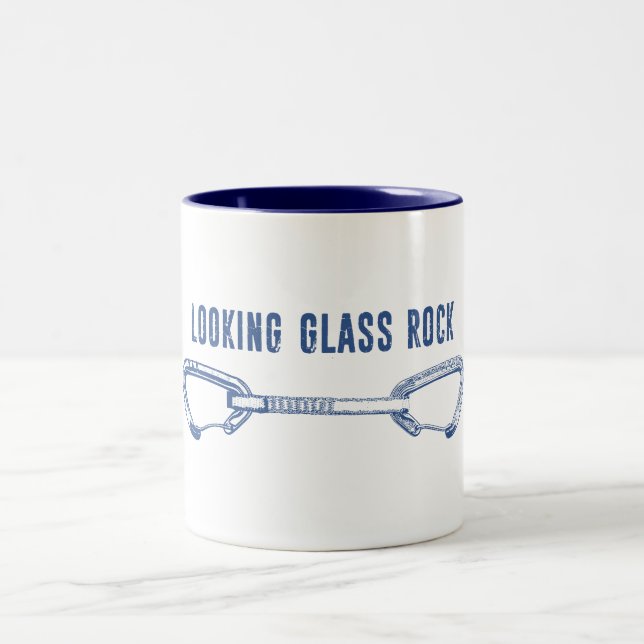 Caneca De Café Em Dois Tons Quickdraw de escalada da Looking Glass Rock (Centro)