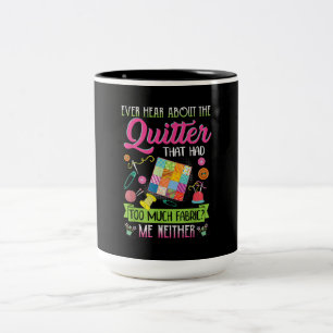 Caneca De Café Em Dois Tons Quiling Womens Cita Sobre Quilter