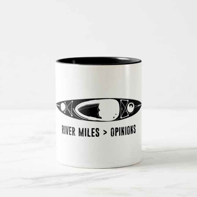 Caneca De Café Em Dois Tons Quilômetros Fluviais > Opiniões Caiaque (Centro)