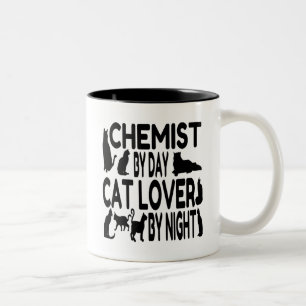 Caneca De Café Em Dois Tons Químico do Cat Lover