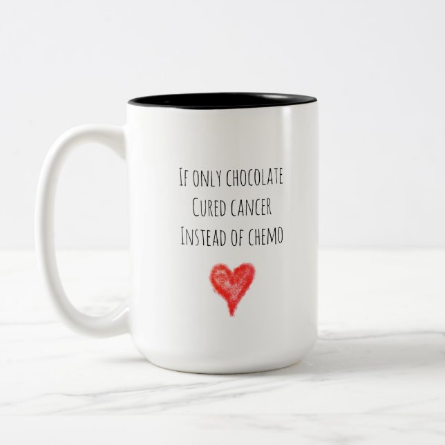 Caneca De Café Em Dois Tons Quimio Cancer Humor (Esquerda)