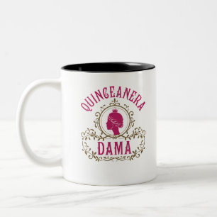 Caneca De Café Em Dois Tons Quinceanera Dama