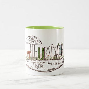 Caneca De Café Em Dois Tons Quinta-feira