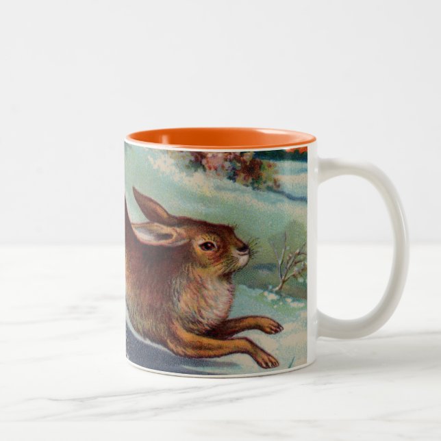Caneca De Café Em Dois Tons Rabbit Mug Dezembro (Direita)