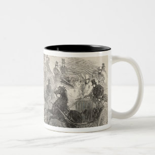 Caneca De Café Em Dois Tons Raças de Epsom, de "dia Derby": Deixando o curso