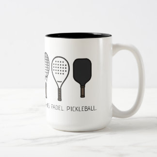 Caneca De Café Em Dois Tons Rackers personalizados de tênis, padel e picleball
