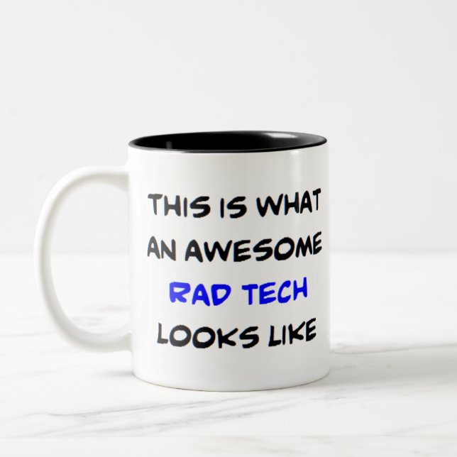 Caneca De Café Em Dois Tons rad tech, incrível (Esquerda)