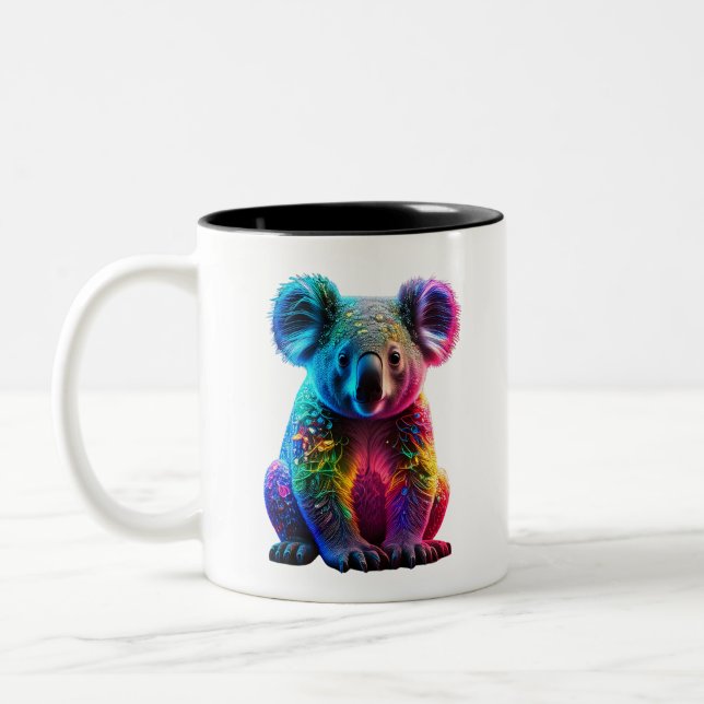 Caneca De Café Em Dois Tons Radiant Glowant Koala (Esquerda)