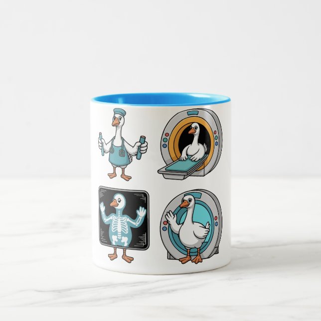 Caneca De Café Em Dois Tons Radiologic Technologist Silly Goose , Funny X-Ray  (Centro)