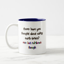 Caneca De Café Em Dois Tons Rainbow Artist Mug