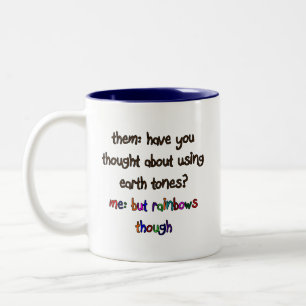 Caneca De Café Em Dois Tons Rainbow Artist Mug