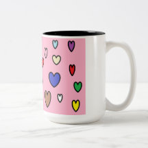 Rainbow Hearts Mug