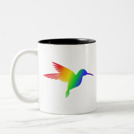 Caneca De Café Em Dois Tons Rainbow Hummingbird