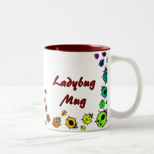 Caneca De Café Em Dois Tons Rainbow Ladybug Mug