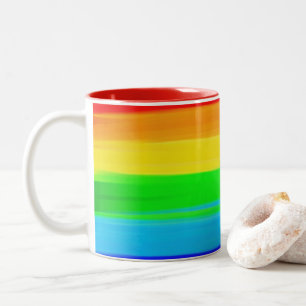 Caneca De Café Em Dois Tons Rainbow Pride Coffee Mug