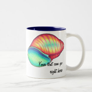 Caneca De Café Em Dois Tons Rainbow Seashell Mug