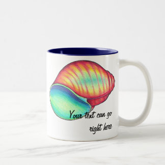 Caneca De Café Em Dois Tons Rainbow Seashell Mug