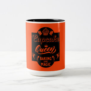 Caneca De Café Em Dois Tons Rainha cupcake