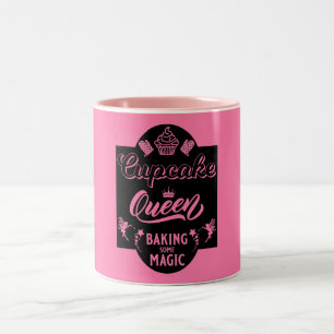 Caneca De Café Em Dois Tons Rainha cupcake