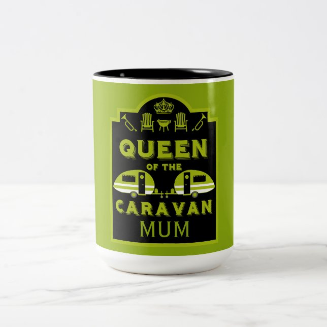 Caneca De Café Em Dois Tons Rainha da Caravana (Centro)