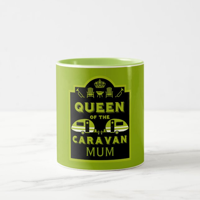 Caneca De Café Em Dois Tons Rainha da Caravana (Centro)