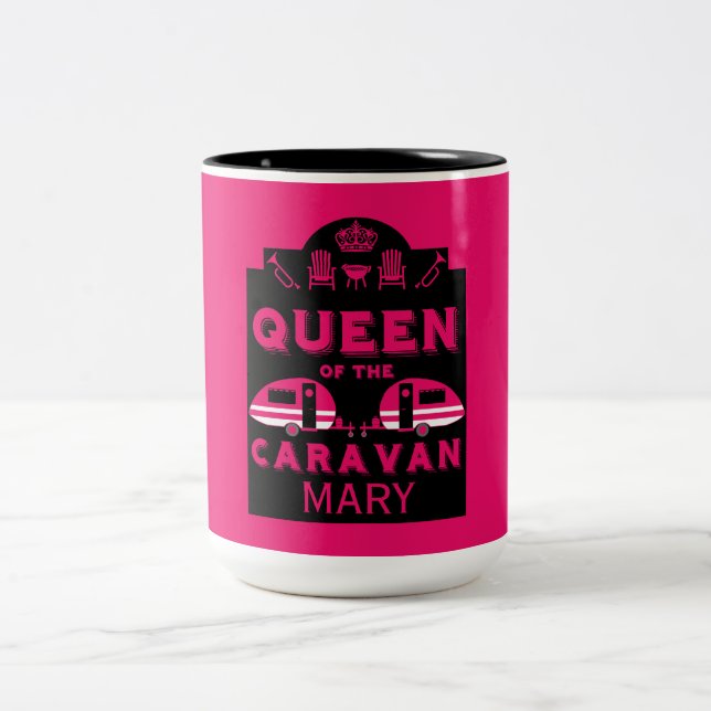Caneca De Café Em Dois Tons Rainha da Caravana (Centro)