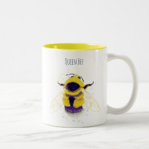 Caneca De Café Em Dois Tons Rainha de Bee Mug