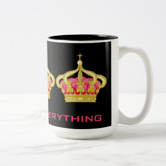 Caneca De Café Em Dois Tons Rainha de tudo!