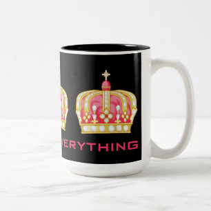 Caneca De Café Em Dois Tons Rainha de tudo!