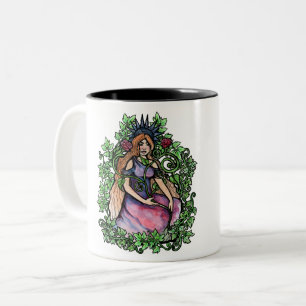 Caneca De Café Em Dois Tons Rainha de Wands Tarot Goddese