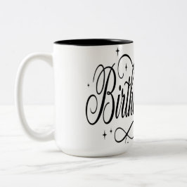 Caneca De Café Em Dois Tons Rainha do Aniversário Grupo de Celebração Personal