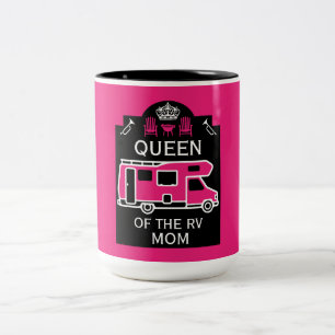 Caneca De Café Em Dois Tons Rainha Do Camper RV