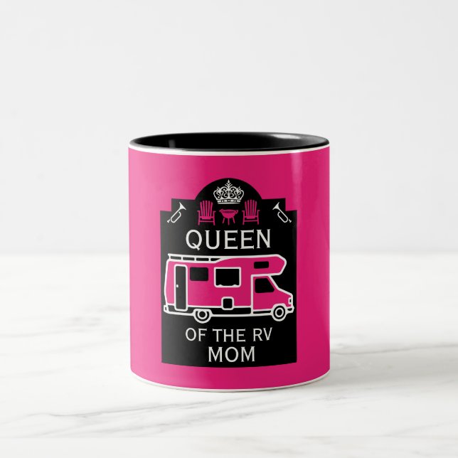 Caneca De Café Em Dois Tons Rainha Do Camper RV (Centro)