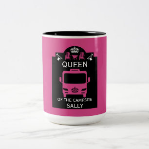 Caneca De Café Em Dois Tons Rainha Do Campsite