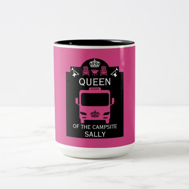 Caneca De Café Em Dois Tons Rainha Do Campsite (Centro)