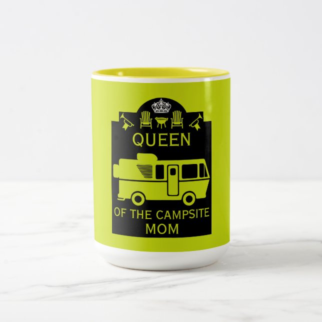 Caneca De Café Em Dois Tons Rainha Do Campsite (Centro)